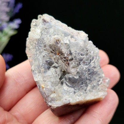 UV Reactive Hyalite Opal Specimen 74g, Fluorescent Crystal from Mexico