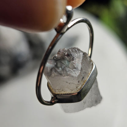 Ajoite Quartz Crystal Pendant, Ajoite Quartz Sterling Silver Necklace