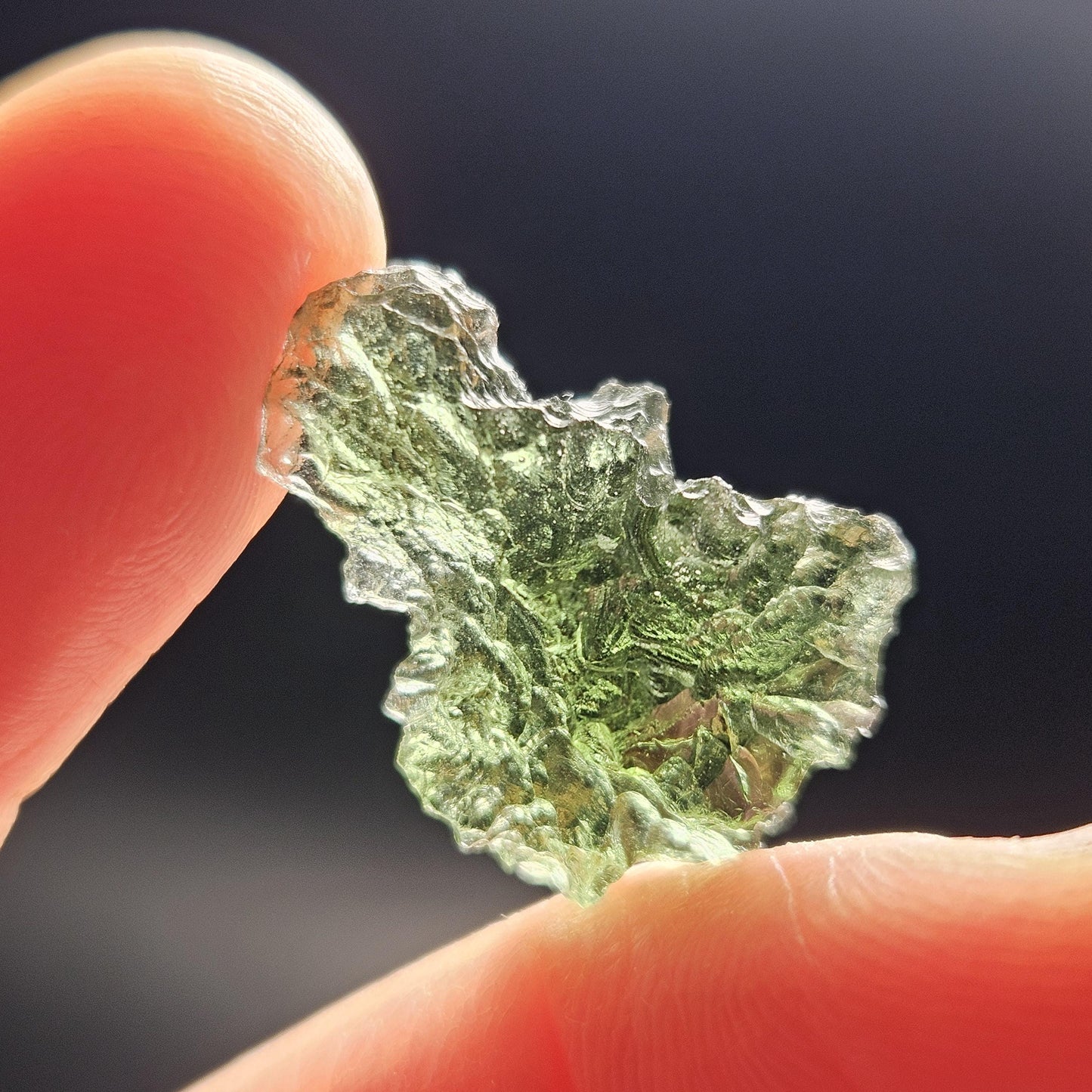 Genuine Moldavite Specimen 2.1g, Raw Genuine Moldavite