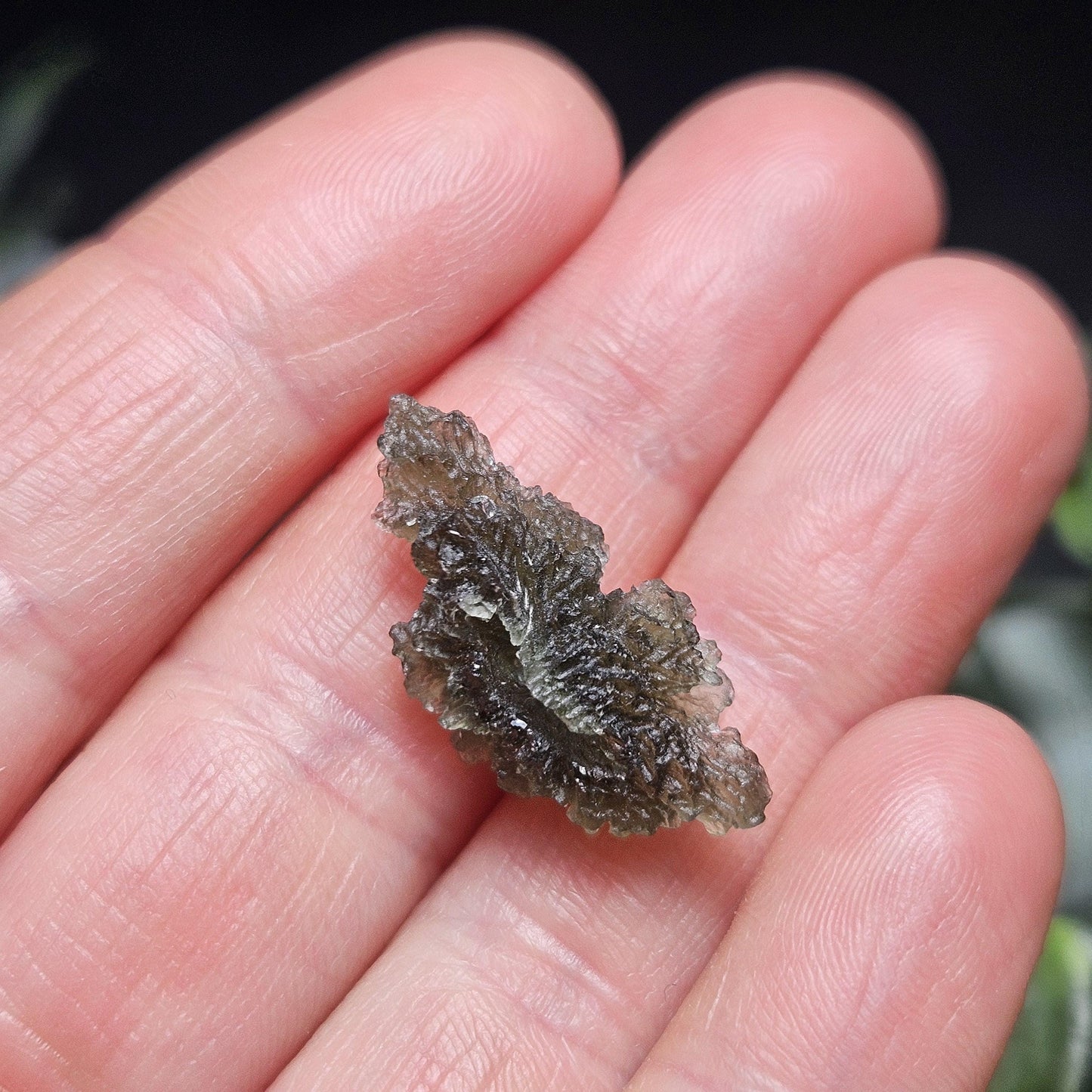 Moldavite Specimen 1.8g, Raw Czech Republic Moldavite, Genuine Tektite