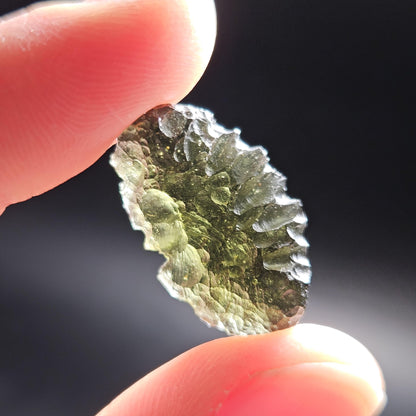 Genuine Moldavite Specimen 2.6g, Raw Genuine Moldavite