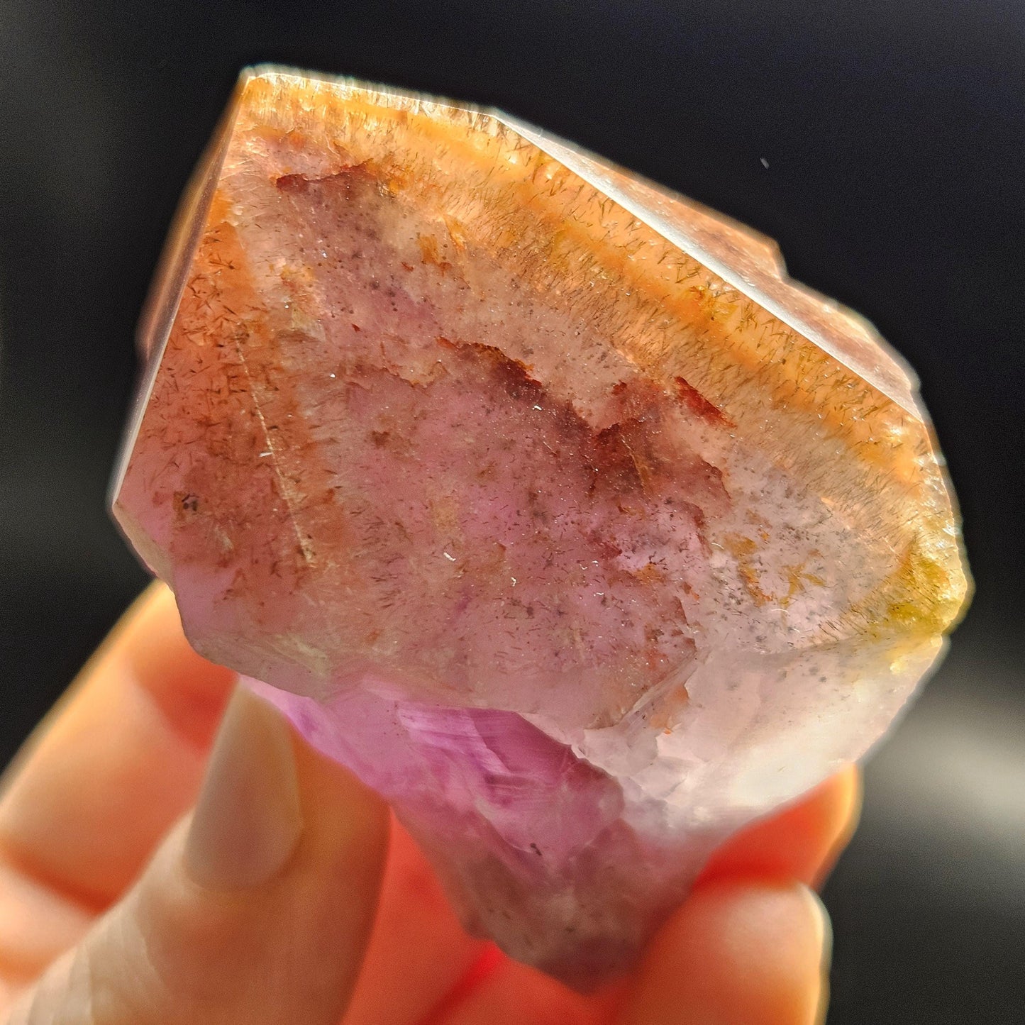 Red Capped Thunder Bay Amethyst from Canada, 128g