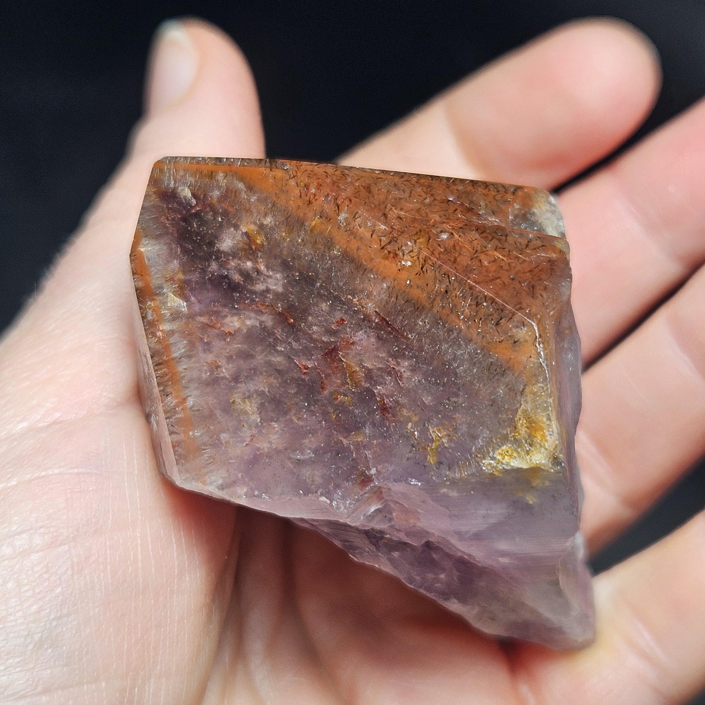 Red Capped Thunder Bay Amethyst from Canada, 128g
