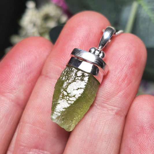 Terminated Peridot Pendant, Sterling Silver