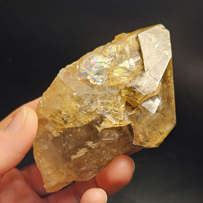 Skeletal Herkimer Diamond Golden Quartz 130g
