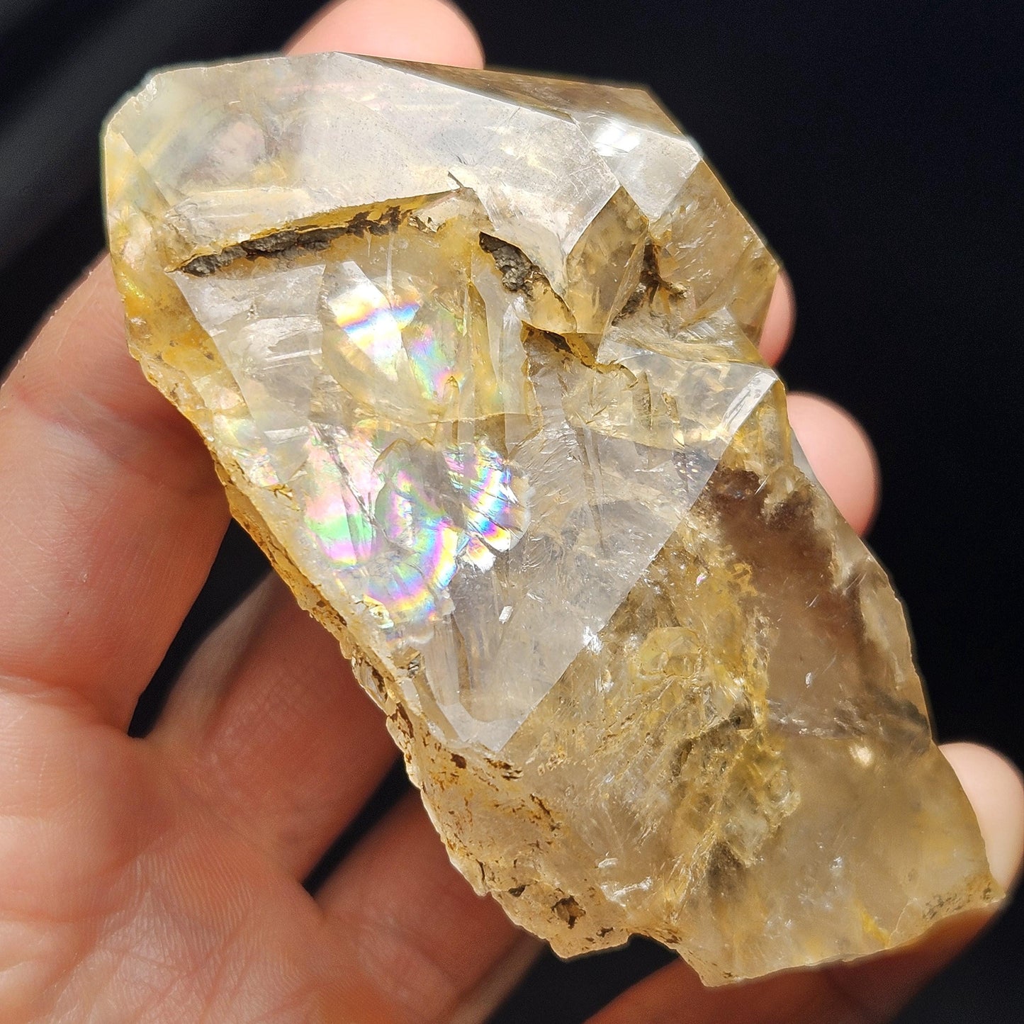 Skeletal Herkimer Diamond Golden Quartz 130g