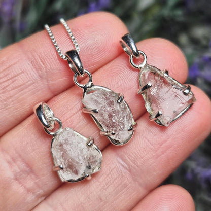 Phenacite Crystal Pendant, Nigerian Phenakite Specimen Pendant