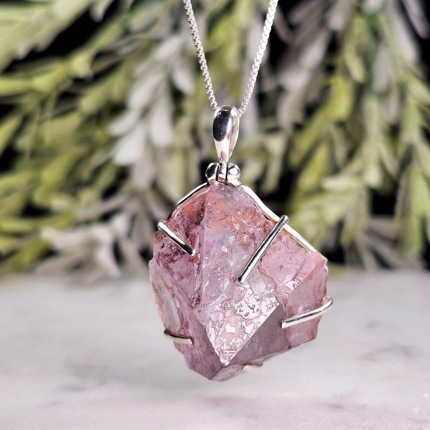 Auralite 23 Crystal Pendant, Sterling Silver