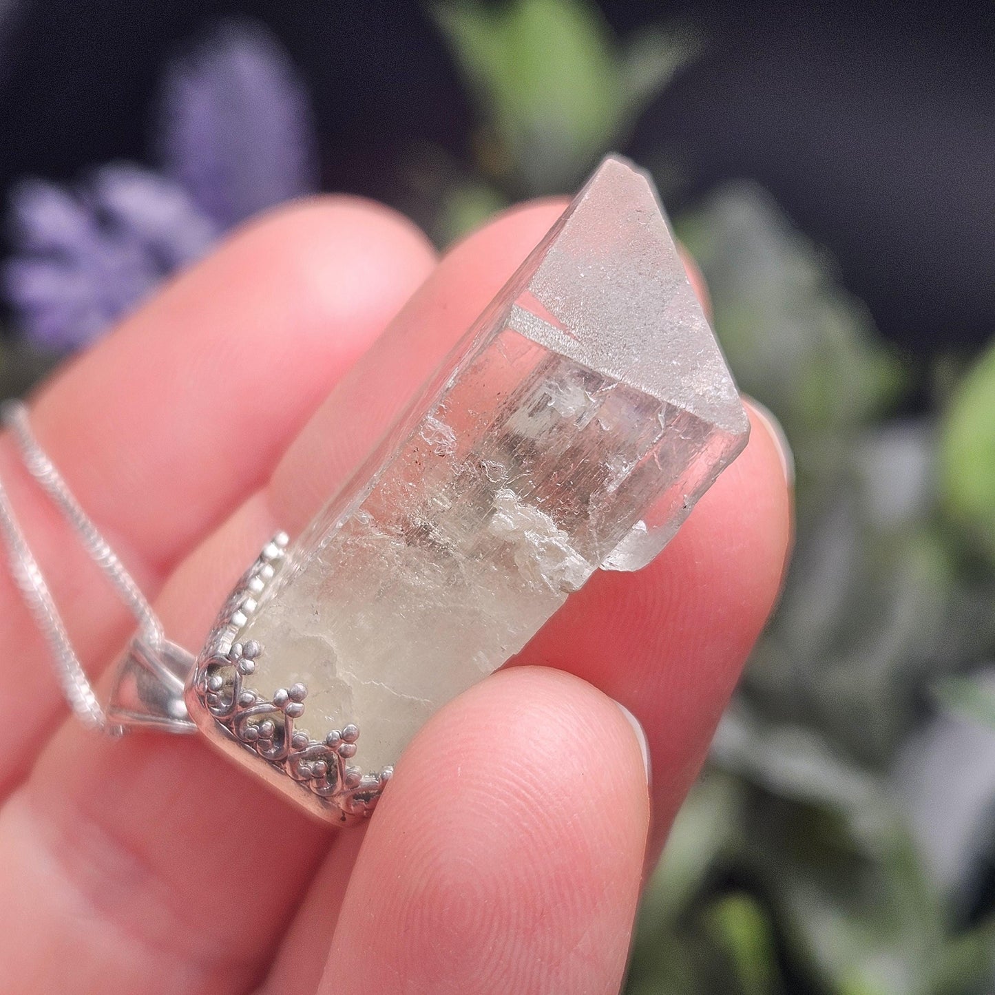 Golden Kunzite Crystal Pendant, Terminated Gold Spodumene Necklace