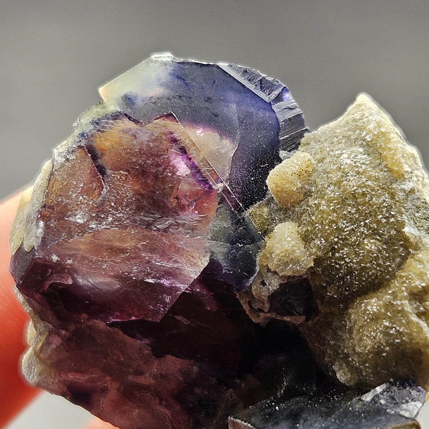 Yindu Fluorite Crystal, UV Reactive: Cubic Phantom Fluorite from the Cherry Pocket