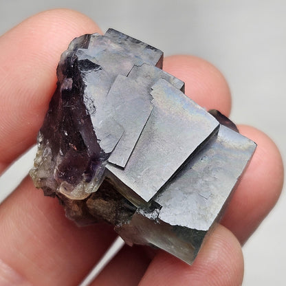 Yindu Phantom Fluorite Crystal, UV Reactive: Cubic Phantom Fluorite from the Cherry Pocket