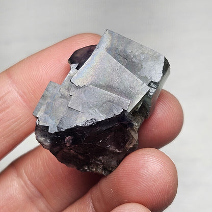 Yindu Phantom Fluorite Crystal, UV Reactive: Cubic Phantom Fluorite from the Cherry Pocket