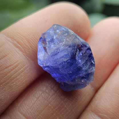 Terminated Indigo Tanzanite Crystal 2.67g, Raw Tanzanian Specimen with Rainbow Inclusions