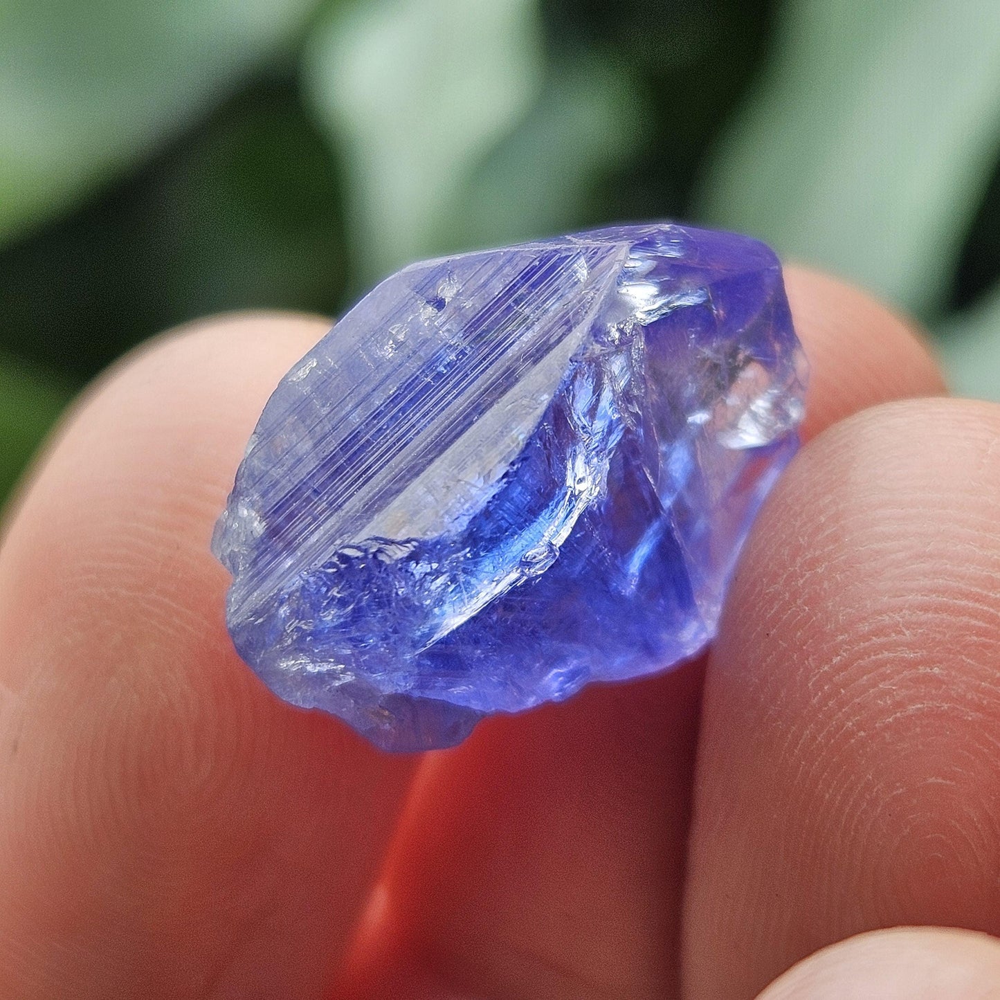 Terminated Indigo Tanzanite Crystal 2.67g, Raw Tanzanian Specimen with Rainbow Inclusions