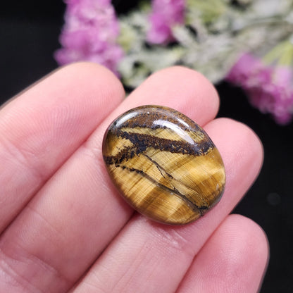 Polished Tiger's Eye Crystal, Tumbled Tigers Eye