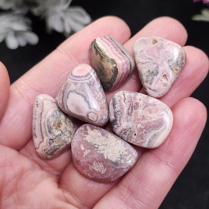 Rhodochrosite Tumbled Crystal, Natural Rhodochrosite
