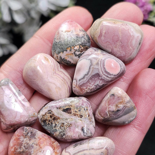 Rhodochrosite Tumbled Crystal, Natural Rhodochrosite