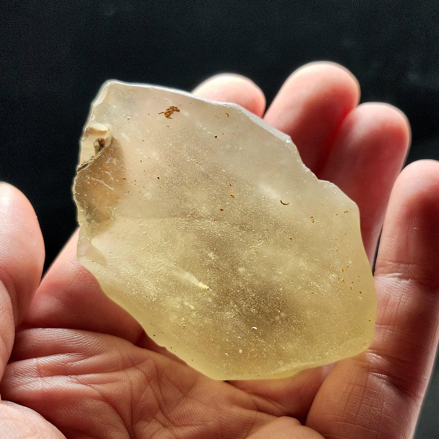 Libyan Desert Glass Specimen 72g, Raw Libyan Gold Tektite Crystal