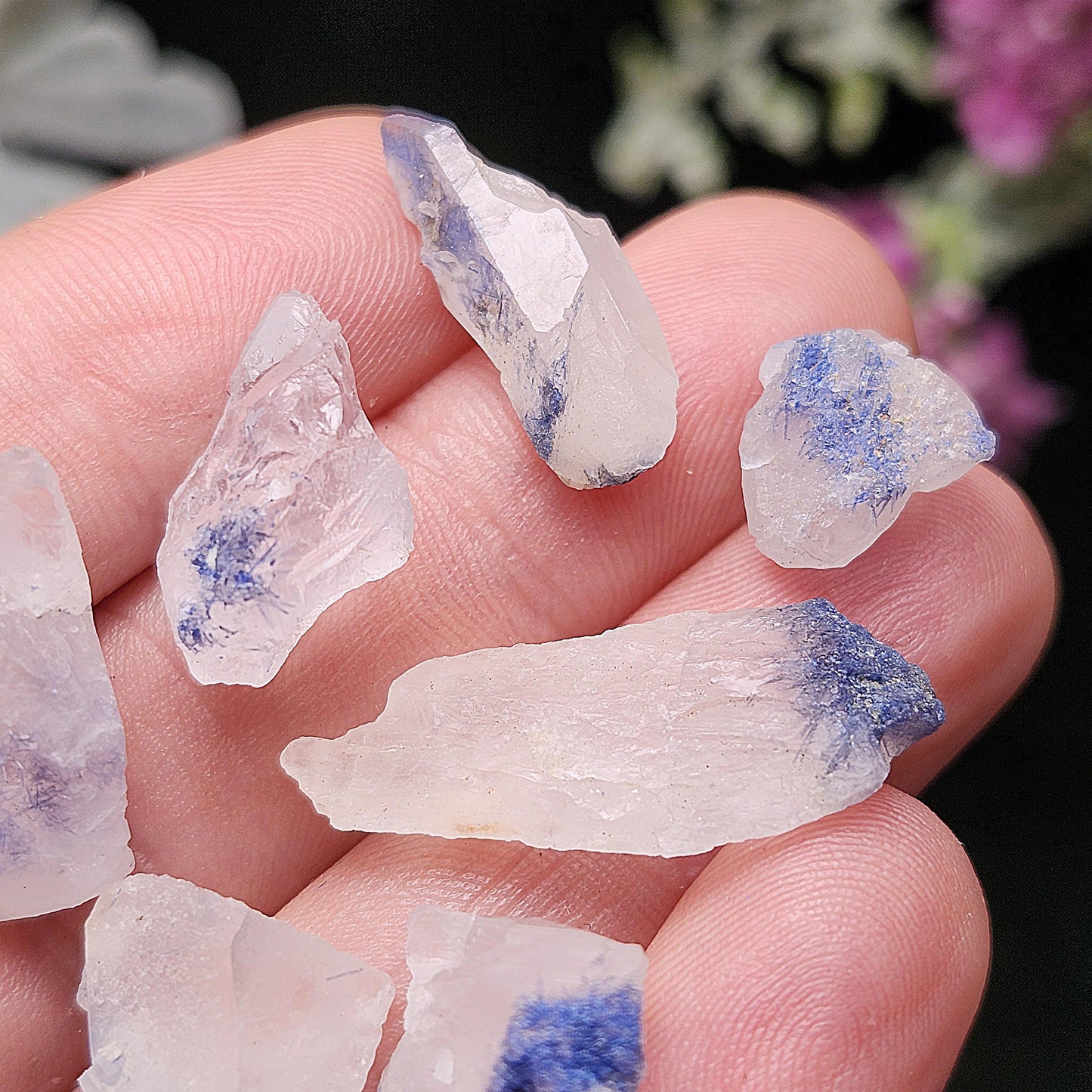 Raw Dumortierite in Quartz, Fibrous Dumortierite Specimen