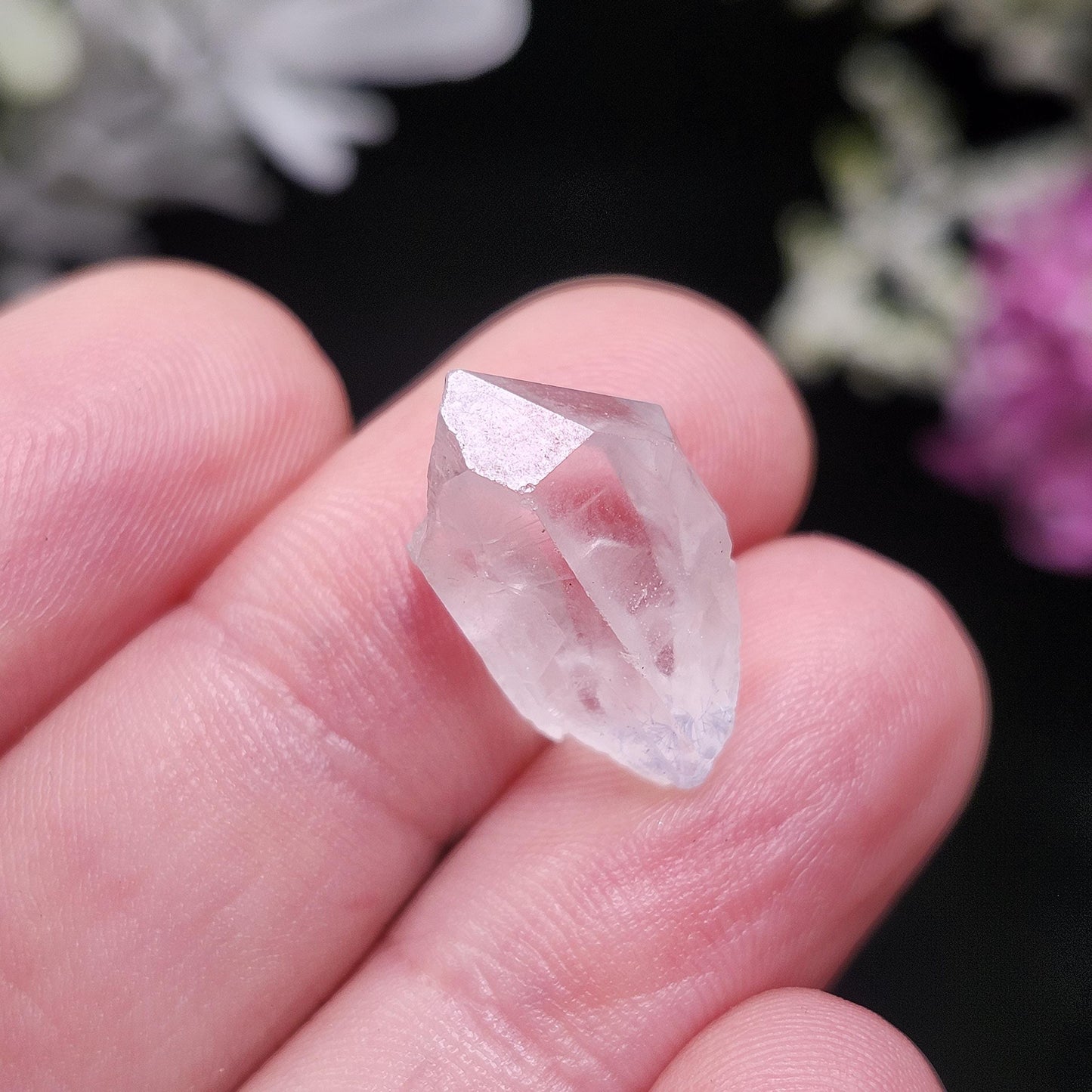 Fibrous Dumortierite Crystal, Dumortierite in Terminated Quartz