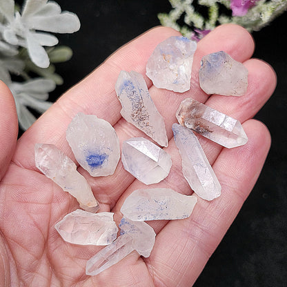 Fibrous Dumortierite Crystal, Dumortierite in Terminated Quartz