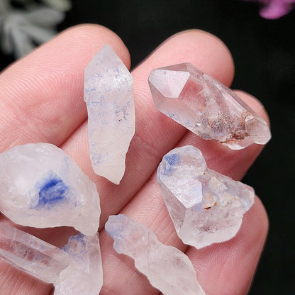 Fibrous Dumortierite Crystal, Dumortierite in Terminated Quartz