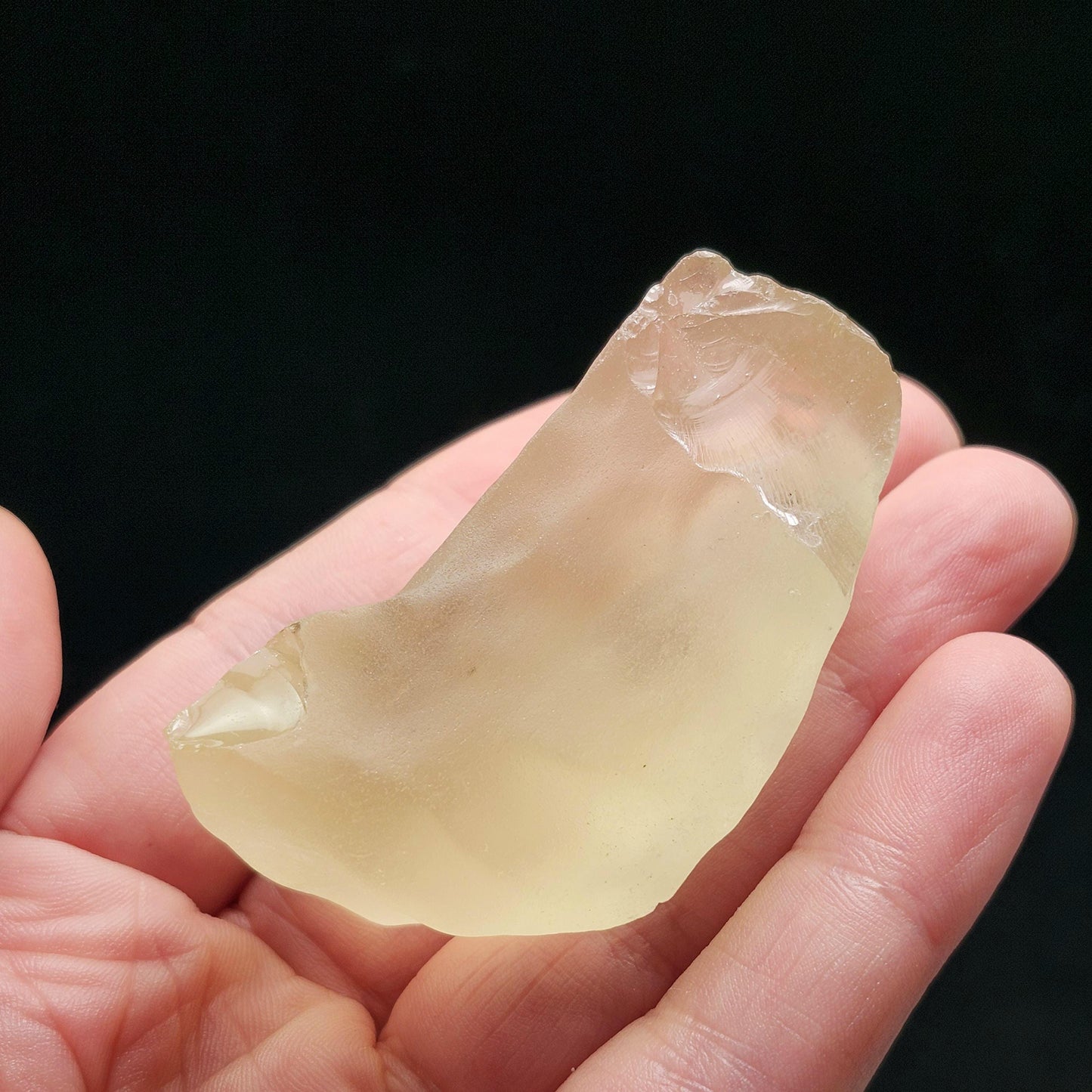 Libyan Desert Glass Specimen 57g, Raw Libyan Gold Tektite