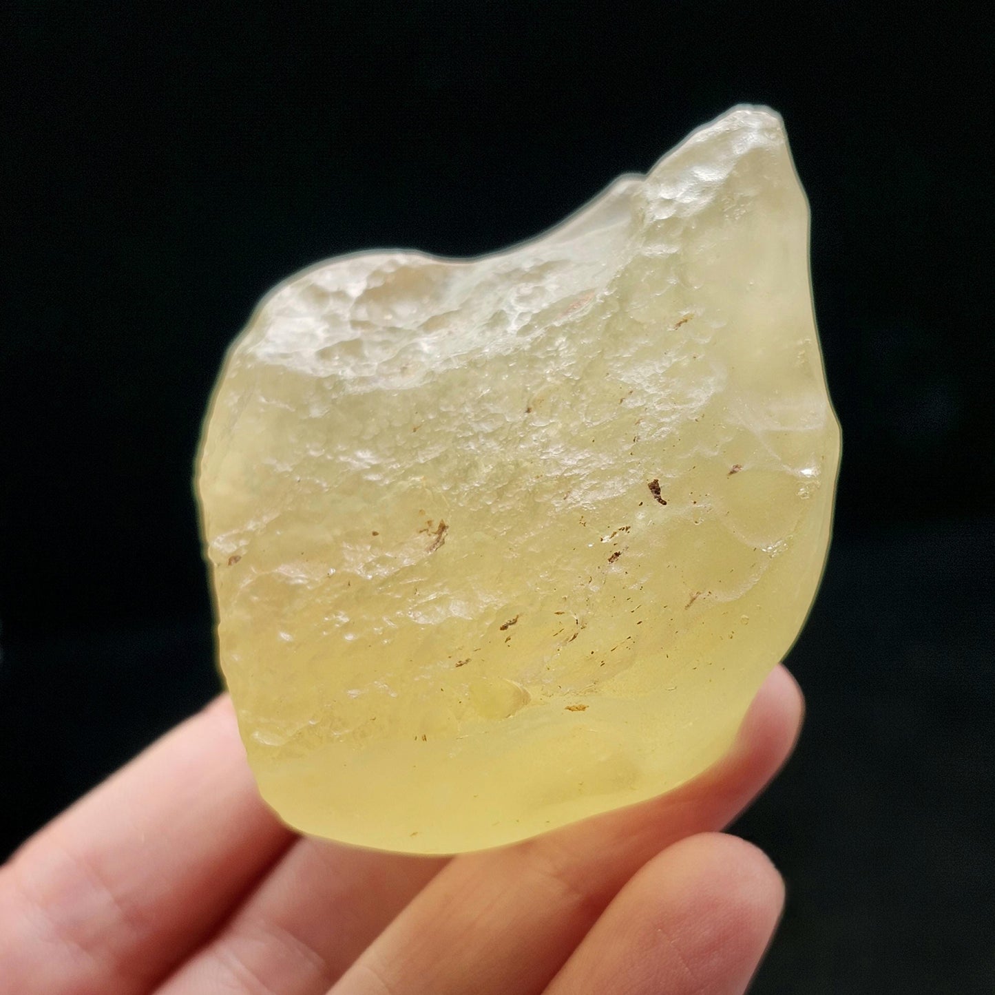 Libyan Desert Glass Specimen 110g, Raw Libyan Gold Tektite