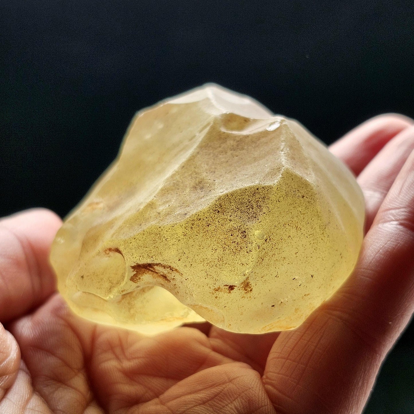 Libyan Desert Glass Specimen 148g, RawLibyan Gold Tektite Crystal