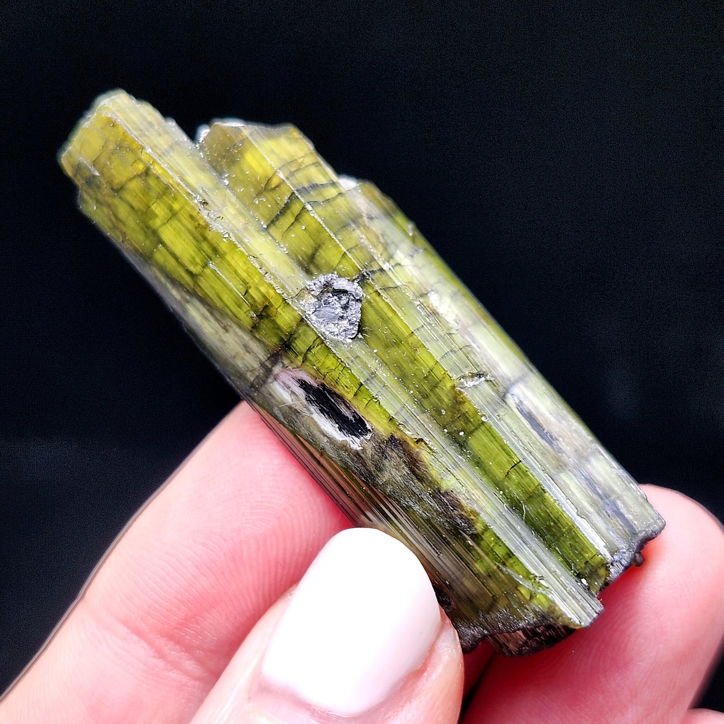 Chrome Green Tourmaline Crystal 20g