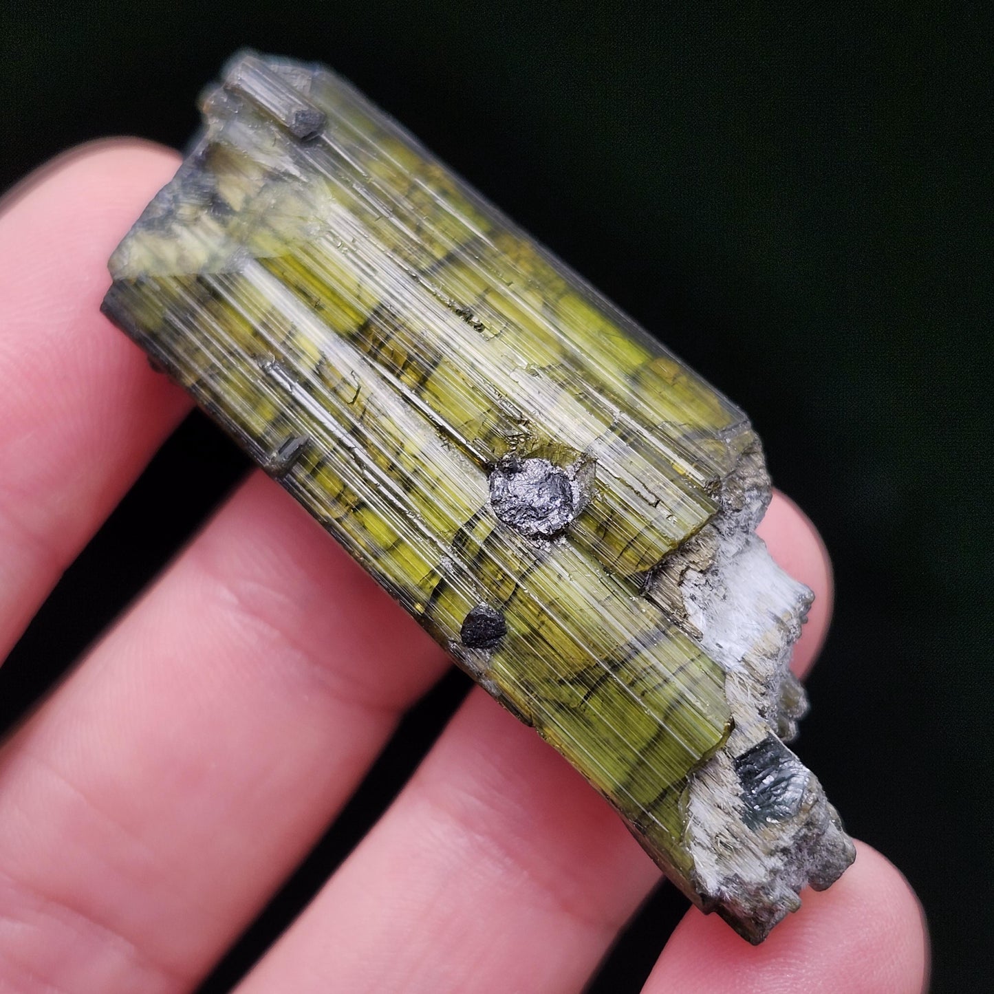 Chrome Green Tourmaline Crystal 20g