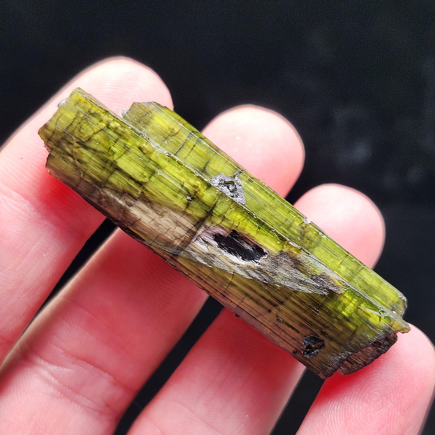 Chrome Green Tourmaline Crystal 20g