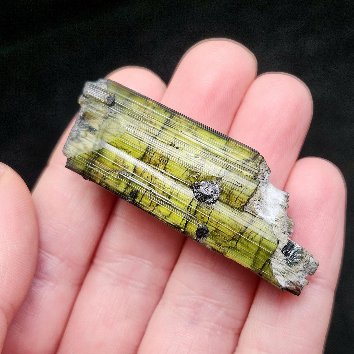 Chrome Green Tourmaline Crystal 20g