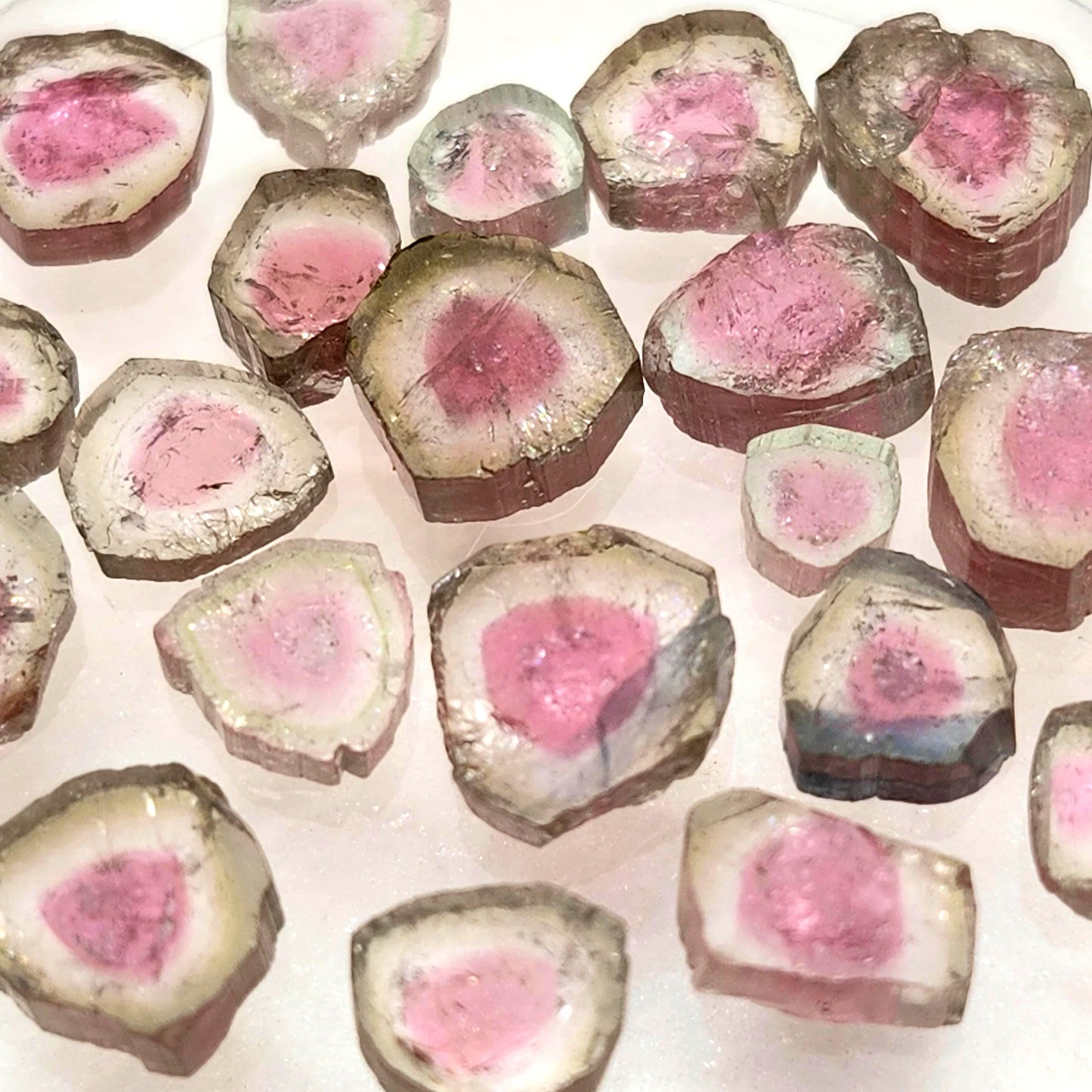 Pink Watermelon Tourmaline Crystal Slice, Tourmaline Gemstone, Polished Pink Tourmaline