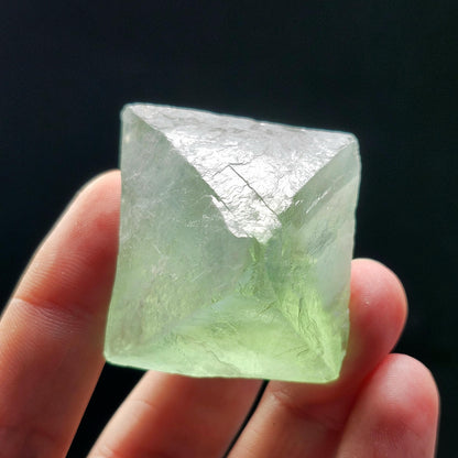 Green Fluorite Octahedron Crystal