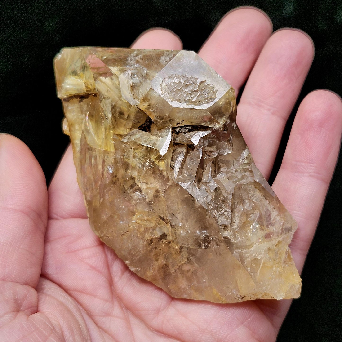 Skeletal Herkimer Diamond Golden Quartz 130g