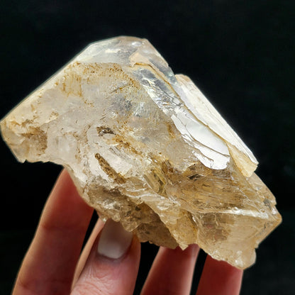 Rainbow Herkimer Diamond Quartz 247g, Skeletal Herkimer Crystal with Rainbow Inclusion