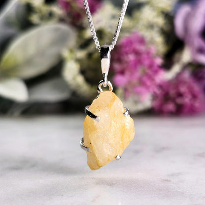 Golden Phenacite Pendant, Sterling Silver Phenakite Necklace, Phenacite Necklace