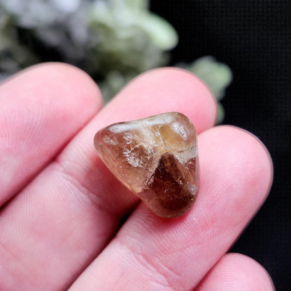 Natural Brazilian Citrine Tumbled Stone, Smoky Citrine