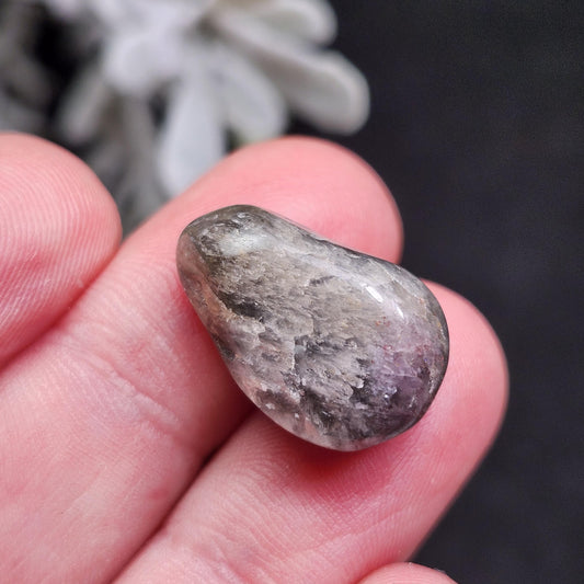 Smoky Quartz with Iron Inclusions, Goethite Quartz Tumbled Stone
