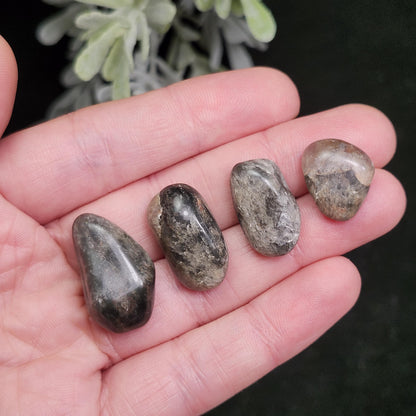 Smoky Quartz with Iron Inclusions, Goethite Quartz Tumbled Stone