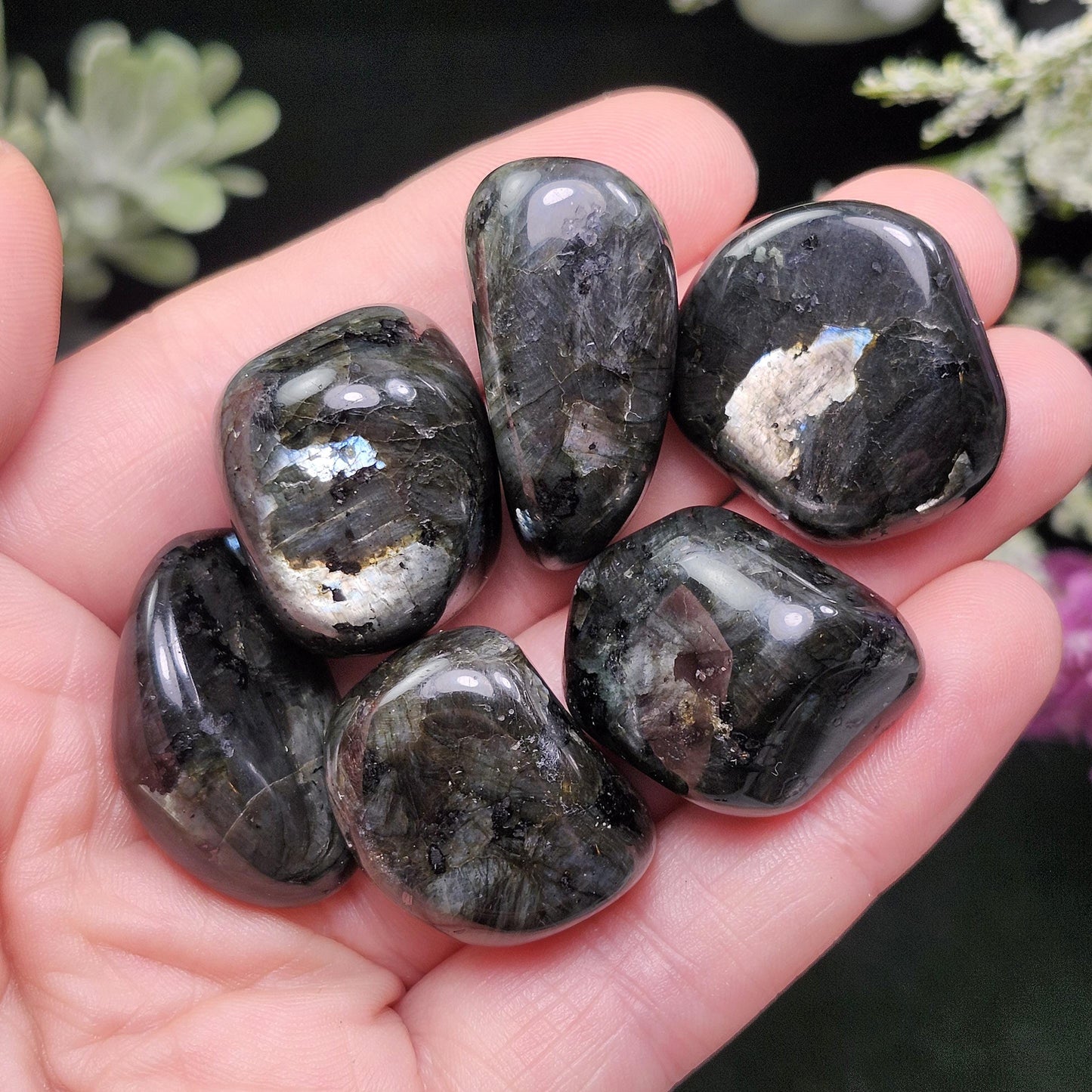 Larvikite Polished Crystal, Monzonite Gemstone