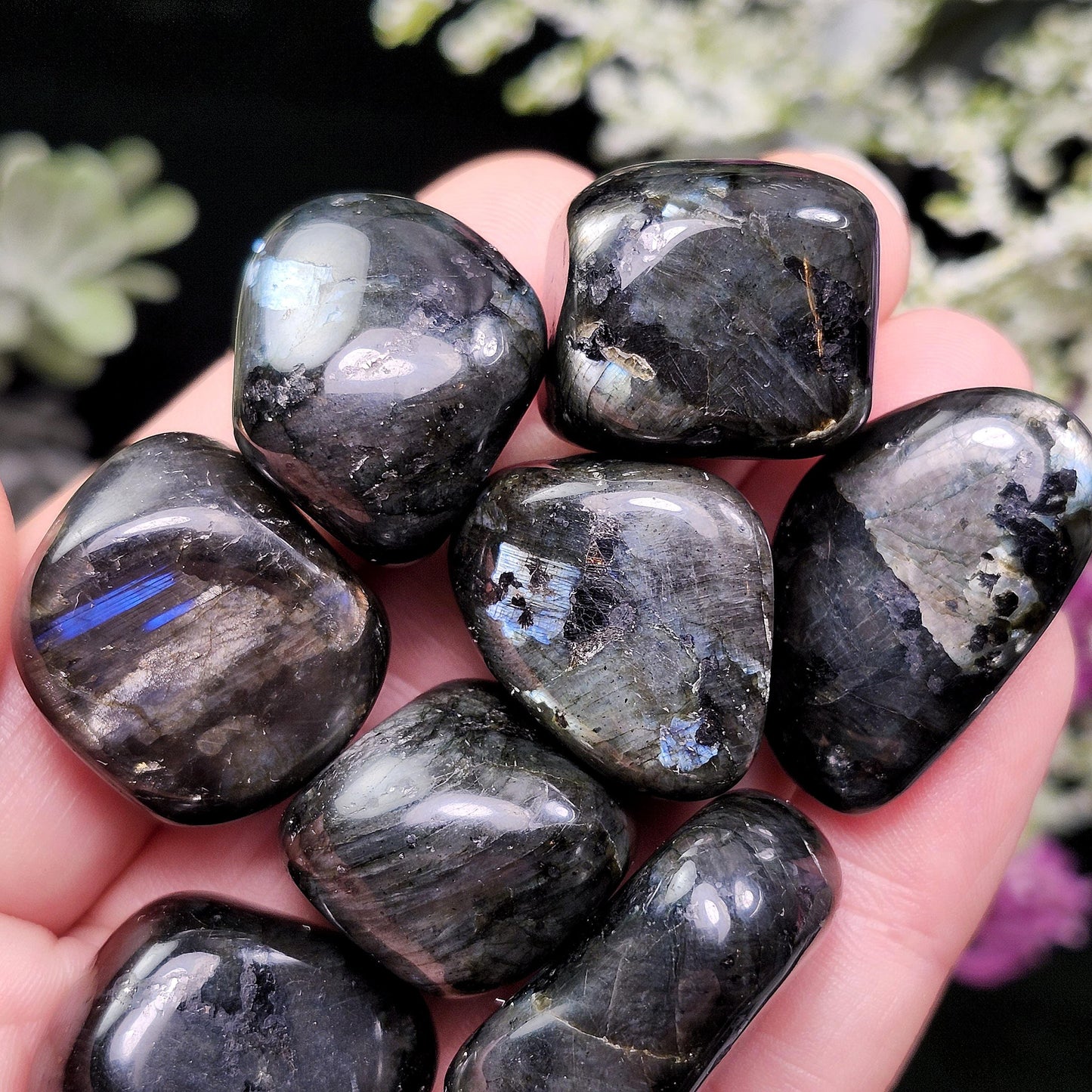 Larvikite Polished Crystal, Monzonite Gemstone