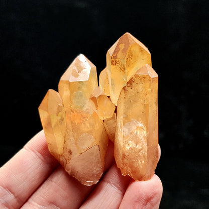 Tangerine Quartz Cluster, Brazilian Hematoid Quartz Stone 40