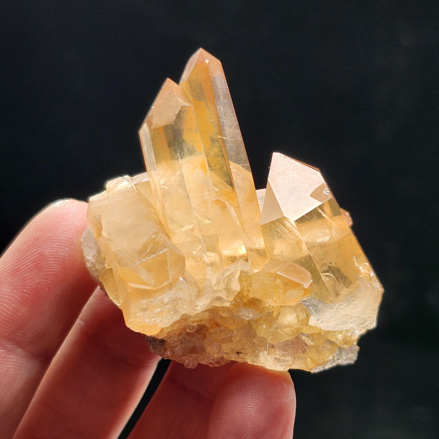 Tangerine Quartz Cluster, Brazilian Hematoid Quartz Stone 40