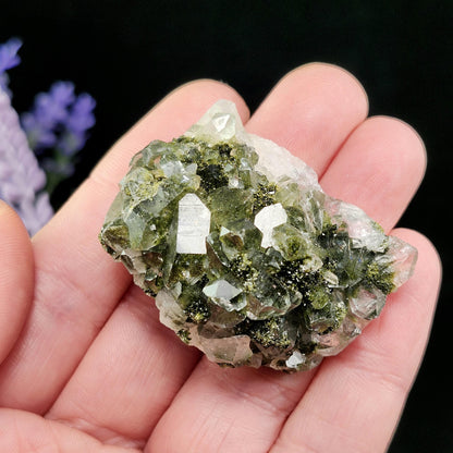Forest Epidote, Turkish Epidote and Quartz Cluster Specimen