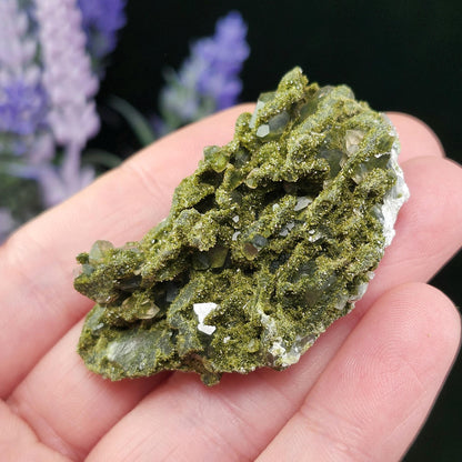 Forest Epidote, Turkish Epidote and Quartz Cluster Specimen