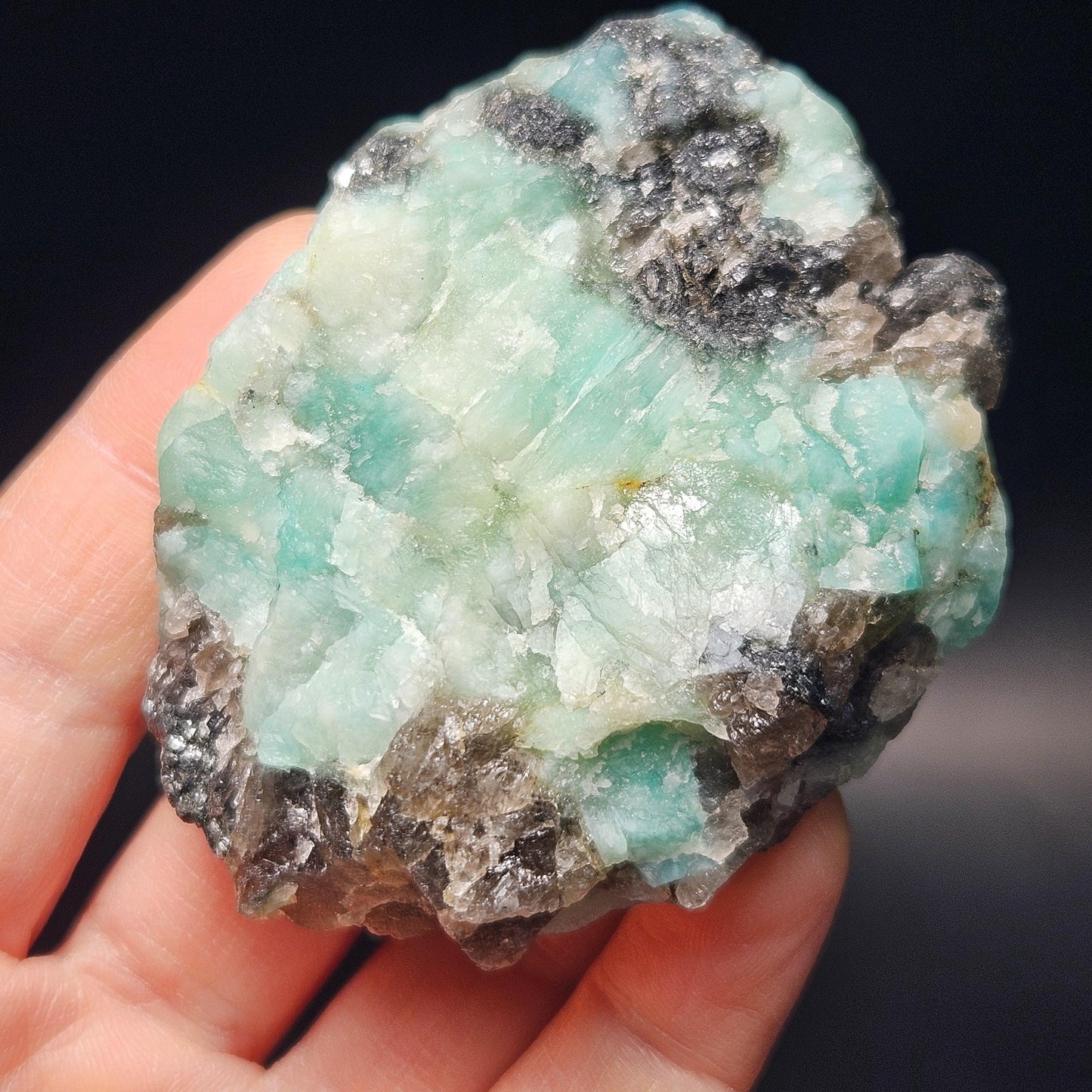 Hindu Kush Emerald, Black Tourmaline & Smoky Quartz Crystal Cluster, Raw Green Emerald from Afghanistan, 99 grams