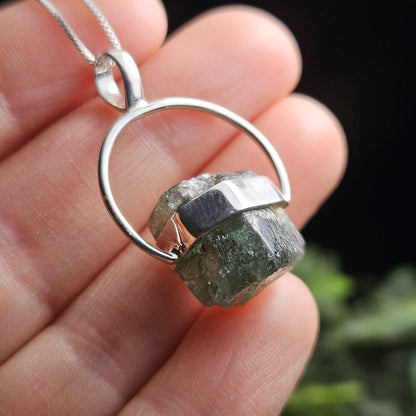 Grandidierite Crystal Pendant, Grandidierite Sterling Silver Necklace
