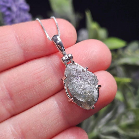 Grandidierite Crystal Pendant, Grandidierite Sterling Silver Necklace